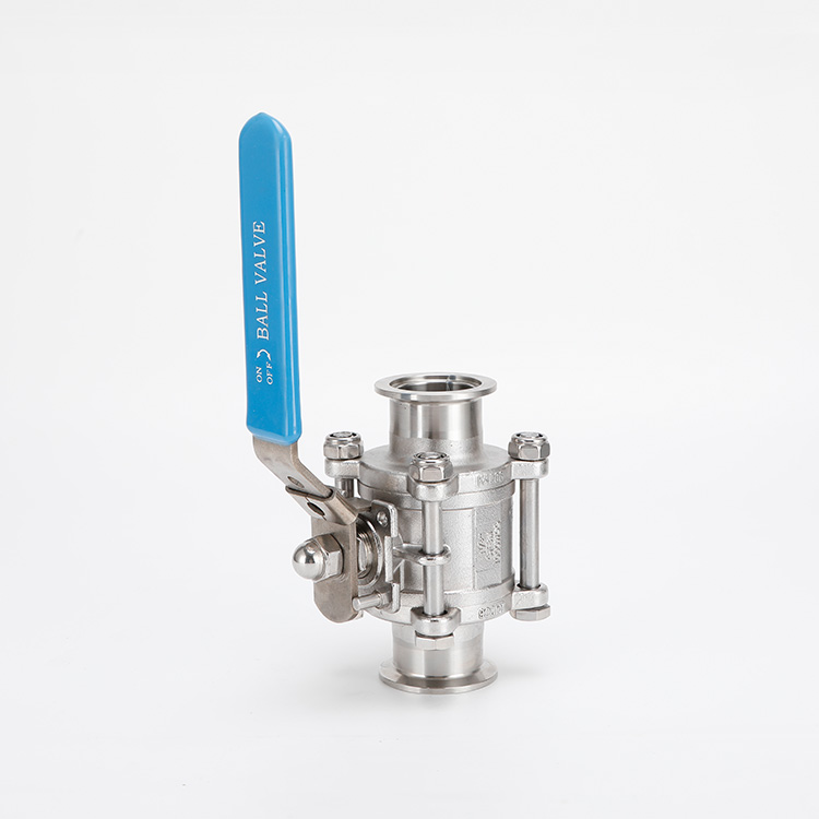 Full package three piece quick installation ball valve